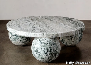 MORRO - Round natural stone coffee table _ Kelly Wearstler