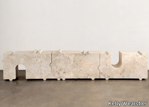 HUME - Natural stone bench _ Kelly Wearstler