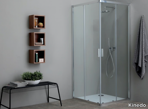 FAST 2000 - Corner shower cabin with sliding door _ Kinedo