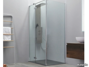 GL8 - Corner shower cabin with hinged door _ Kinedo