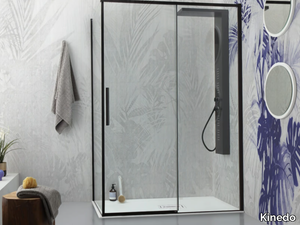 GLX6 - Corner shower cabin with sliding door _ Kinedo