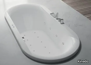 OVVIO - Built-in hydromassage oval bathtub _ Kinedo