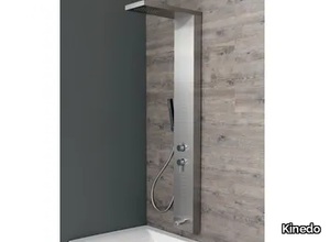 EASY SHOWER COMBI - Wall-mounted stainless steel shower panel with side jets _ Kinedo