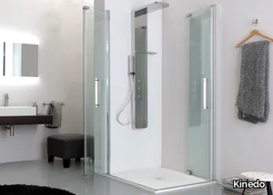 GL6 - Corner shower cabin with folding door _ Kinedo