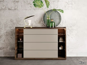 KYOTO - Wooden chest of drawers with integrated handles _ Kico