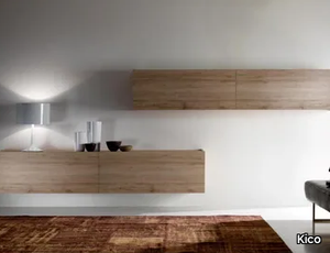 STEPHANIE - Suspended wooden sideboard with flap doors _ Kico