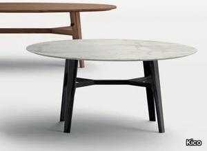 MOOR - Round dining table with marble top _ Kico