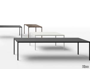 IRON - Rectangular metal dining table _ Kico