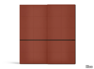 POLO - Tanned leather wardrobe with sliding doors _ Kico