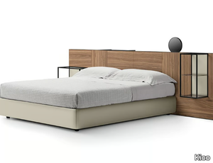 TECA VISION - Wooden double bed with integrated nightstands _ Kico