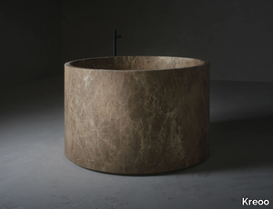 SILVER - Freestanding natural stone bathtub _ Kreoo