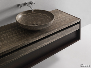 LINEAR - Wooden vanity unit with drawers _ Kreoo