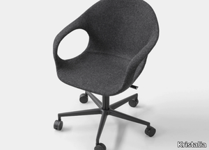 ELEPHANT - Height-adjustable fabric office chair with 5-Spoke base _ Kristalia