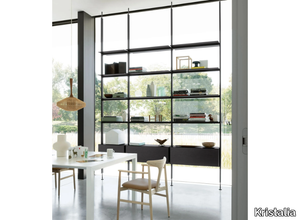 AVENUE-UP - Floor-ceiling mounted open bookcase _ Kristalia