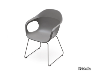 ELEPHANT - Recycled plastic chair with armrests _ Kristalia