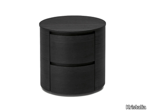 ORBIT - Round bedside table with drawers _ Kristalia