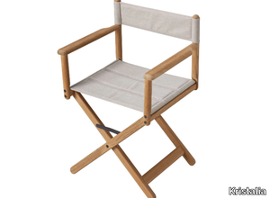 STRIA - Director folding teak chair with armrests _ Kristalia