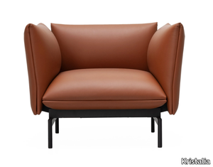 TENSO - Leather armchair with armrests _ Kristalia