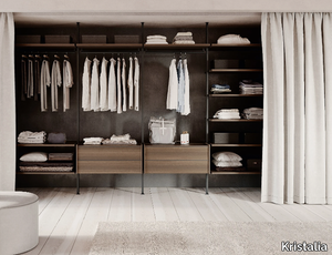 NOVEL - Sectional wooden walk-in wardrobe _ Kristalia