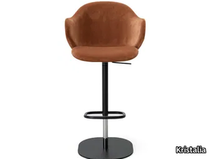 DUA - Stool height-adjustable with back _ Kristalia