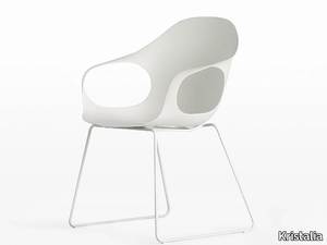 ELEPHANT - Sled base polyurethane chair with armrests _ Kristalia