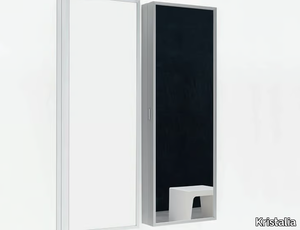 BOX - Aluminium wall cabinet with mirrored door _ Kristalia