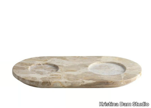 MARBLE BOTTLE TRAY - Marble support for dispenser _ Kristina Dam Studio