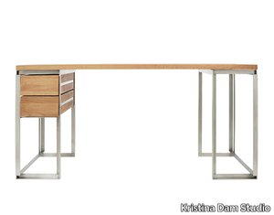 OUTLINE - Oak writing desk with drawers _ Kristina Dam Studio