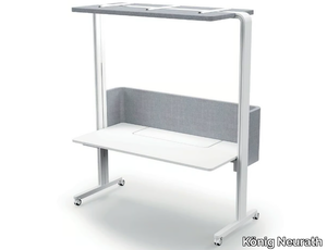 K+N STANDBY.OFFICE 2.0 - Height-adjustable workstation desk with casters _ König Neurath