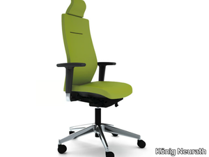 JET II - Swivel fabric office chair with 5-Spoke base with headrest _ König Neurath