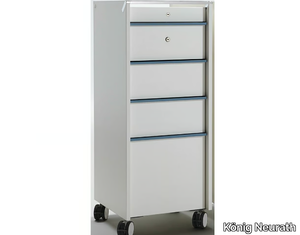 ACTA MOBIL PLUS - Metal office drawer unit with casters with lock _ König Neurath