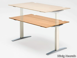 TABLE.T - Height-adjustable wooden office desk _ König Neurath