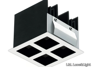 Bitpop 2.2 - Recessed LED square aluminium spotlight _ L&L Luce&Light