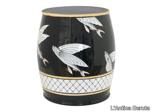 FLYING FISH - Ceramic stool _ L'Antica Deruta