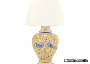 ARABESCO GIALLO - Ceramic table lamp _ L'Antica Deruta