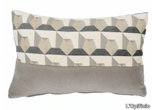 SIMPLE ORIZZONTAL 3091 - Geometric rectangular fabric cushion _ L'Opificio