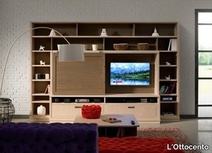 CALENDARIO INDUSTRIAL CHIC - Freestanding wooden TV wall system _ L'Ottocento