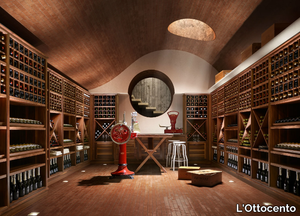 LA CANTINA - Walnut wine storage _ L'Ottocento