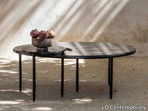 GOL003 - Oval marble coffee table _ LO Contemporary