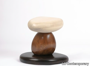 IMMERSION - Low wooden stool _ LO Contemporary