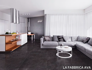 BLUE EVOLUTION BLACK - Full-body porcelain stoneware flooring with concrete effect _ LA FABBRICA AVA