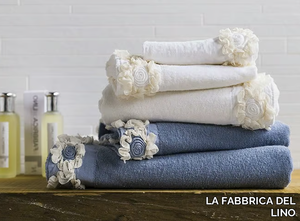 PEONIE - Linen bath towel _ LA FABBRICA DEL LINO