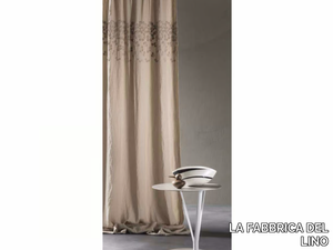 PRIMULA - Hand embroidered linen curtain _ LA FABBRICA DEL LINO