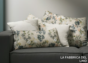 STAMPA ERBARIO - Linen cushion with floral pattern _ LA FABBRICA DEL LINO