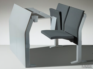 E5000 - Bench desk with integrated chairs _ LAMM