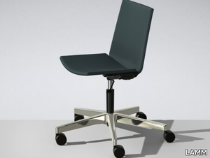 HL³ - Swivel office chair with castors with 5-Spoke base _ LAMM