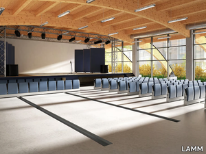 Sliding seating system - Automatic machine to move out seats _ LAMM