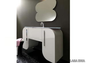 FLUX_US 10 - Wall-mounted vanity unit with doors _ LASA IDEA