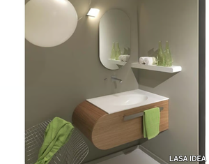 FLUX_US 8 - Corner single wall-mounted vanity unit _ LASA IDEA