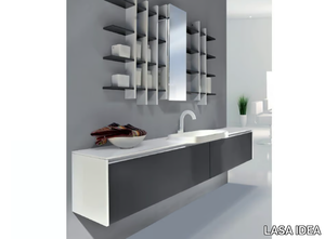 METROPOLIS 20 - Single wall-mounted vanity unit with drawers _ LASA IDEA